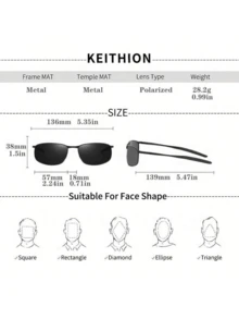 1pc Metal Frame Fashion Glasses, Men's Driving Fashion Glasses, Lightweight Titanium Frame, Comfortable Nose Bridge, & Versatile, Suitable For Multiple Occasions - Black - View 4