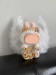 [仅翅膀] 娃娃衣服翅膀适用于拉芙芙，10-17 厘米拉布巴娃娃配饰，背部装饰，迷你天使羽毛翅膀道具，万圣节娃娃角色扮演配饰，适用于拉布布，让您的娃娃成为天使或鸟，送给您的好礼物 - 彩色 - 查看 1