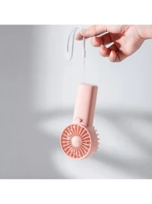 3 pièces/2 pièces/1 pièce Ventilateur mini portable à une vitesse de ventilation avec cordon, pour l'été et l'extérieur, les sports, les voyages, la cuisine, la chambre, l'école, le bureau. Cadeau de fête (piles non incluses)