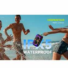 HOPESTAR Bocina para fiestas de 30 W - Altavoz portátil inalámbrico con sonido Hi-Fi potente, luces RGB, resistencia al agua IPX5, batería recargable de 4000 mAh - Altavoz compacto para viajes en casa y al aire libre - Negro - Ver 5