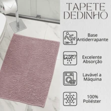 Non-Slip Bath Mat 40 X 60 Super Absorbent Soft Noodle Ball Various Colors - Rosa - Ver 3