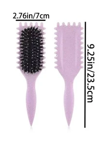 1 pieza Peine, hecho de tallos de nailon y trigo sarraceno, es un regalo perfecto para el Día de San Valentín. Presenta una función de masaje y se puede usar tanto en cabello seco como húmedo para desenredar y alisar el cabello sin nudos. Compacto y conveniente, fácil de transportar