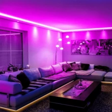 5m USB RGB LED Strip Lights  - Colour Changing Tape Light For Kitchen Cabinet, TV Backlight | 5050 SMD IP65 Splashproof, Home Decor UK - Multicolor - View 5