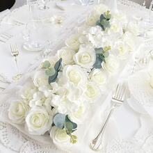 1 件玫瑰牡丹人造花排婚礼装饰花墙背景花环家居派对装饰拍照道具背景派对装饰用品