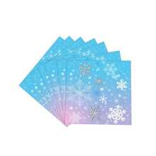 10 món đồ dùng tiệc sinh nhật Frozen, đĩa giấy hình bông tuyết dùng một lần, cốc, khăn ăn cho Giáng sinh, đồ trang trí tiệc sinh nhật Winter Wonderland, đồ dùng tiệc Giáng sinh - Nhiều màu - Xem 6