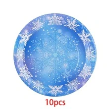 10 món đồ dùng tiệc sinh nhật đông lạnh Bông tuyết mùa đông Đĩa đông lạnh Khăn ăn Cốc Bông tuyết xanh Mùa đông Wonderland Đồ dùng dùng một lần cho tiệc Đồ dùng tiệc Ưu đãi cho Giáng sinh Ngày lễ Năm mới Đồ trang trí sinh nhật mùa đông Wonderland - Nhiều màu - Xem 10