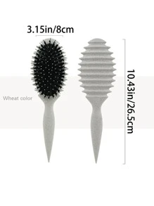 1 pieza Peine, hecho de tallos de nailon y trigo sarraceno, es un regalo perfecto para el Día de San Valentín. Presenta una función de masaje y se puede usar tanto en cabello seco como húmedo para desenredar y alisar el cabello sin nudos. Compacto y conveniente, fácil de transportar