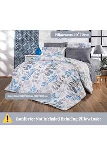 Duvet Set | Flat Sheet Included As A Gift | Single Size 150*200 Cm (1 Duvet Cover – 1 Pc + 1 Pillowcase – 1 Pc) Or Double Size 200*200 Cm (1 Duvet Cover – 1 Pc + 2 Pillowcases – 2 Pcs) | Soft & Breathable For All Seasons - Pink - View 3