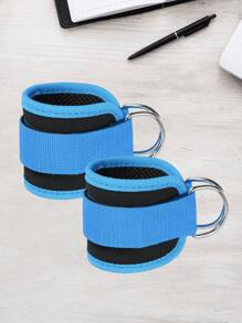 2Pcs Adjustable Double D-Ring Resistance Bands, Ankle Support Straps Brace, Strengthen Leg Muscles Training Device