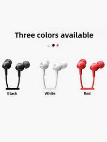 Auriculares con cable alámbricos C100SI con sintonizador calibrado, de alta calidad para karaoke con reducción de ruido, universales para teléfonos móviles y computadoras - Negro - Ver 2