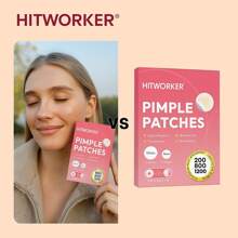 200/600/1200片水胶体贴片 - 隐形祛痘贴，不干燥吸收，无香精和无酒精，适合所有浅米色皮肤类型，男女通用，亲肤设计，温和粘性，日常护肤