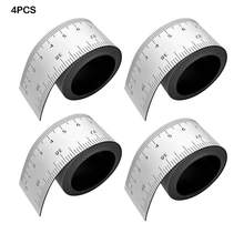 4 件 39.37 英寸柔性磁尺，磁性卷尺，适用于白板、车床、车间、台锯、磨床、易于携带、绘图板