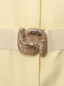 Vestido sin mangas con cuello redondo, decoración de botón delantero y cinturón de cintura, nueva llegada de verano de Seelio para mujer