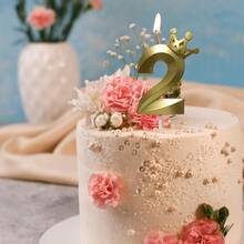 1PC Multi-Color Gold Crown Digital Candles, Age Birthday Candles, Crown Colored Candles, Birthday Party Cake Decorations, Wedding And Birthday Supplies, Home And Party Decorations - Gold - View 4