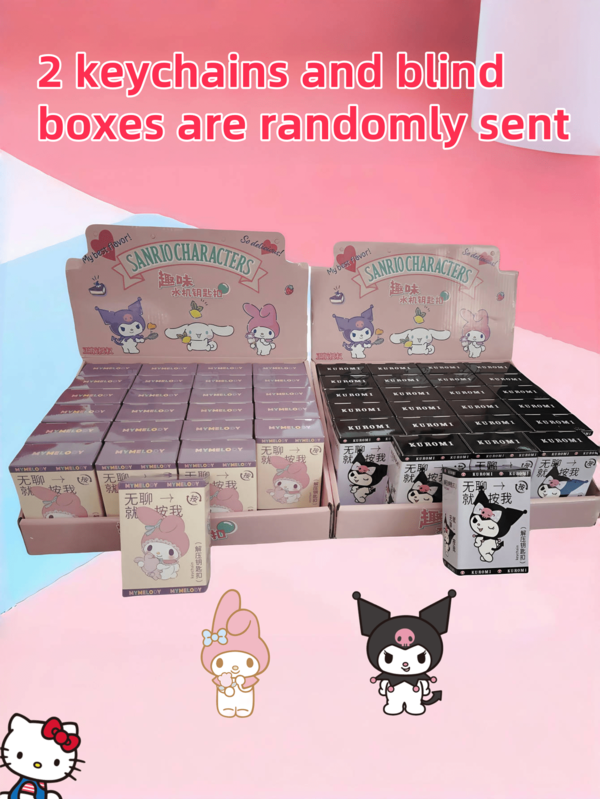 Sanrio 24 piezas Llavero de personaje Sanrio en caja ciega, lindo regalo de cumpleaños