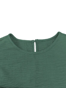 Women's Elegant Solid Color Round Neck Long Sleeve Maxi Dress, Casual Fitted Daily Wear