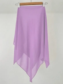 1pc Solid Color Women's Versatile Rectangular Instant Hijab Headscarf, Breathable Comfortable Lightweight High Density Chiffon Knitted Fabric, 175*70cm Chiffon Rectangular Scarf, Undershirt Headscarf, Shawl, Hijab, Suitable For Everyday Wear