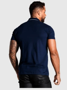 Kit Of 4 Men's Cotton T-Shirts, Men's Casual Polo Shirt, Formal Uniform, Modern Quality - 綠/藍/白/酒紅 - 查看 4