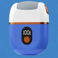 1个USB充电式电动磨脚器，配有3个可替换磨头，3档速度调节，用于去除老茧和脚后跟干裂，可抛光厚人造革，便携易用，USB充电，适用于足部和手部护理 - 彩色 - 查看 16