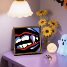 1pc Retro Halloween Witch Pendant, Featuring Pumpkin And Bat Elements. Suitable For Use In Living Room, Bedroom, And Wall Decoration. Also Suitable As A Home Decoration Item For Holiday Parties. - Halloween Wooden Pendants-wooden Frame Signs - View 4