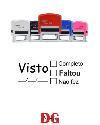 Nykon 302 – Carimbo Personalizado 14x38 cm – Ideal para Educadores