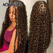 WOWANGEL #4 Dark Brown Braiding Hair Human Bulk Hair Deep Wave Bulk Human Braiding Hair For Braids Hair No Weft Human Hair Extensions