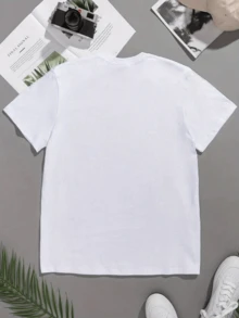 Fibonacci Spiral T-Shirt Shirt Blouse Unisex Men Women 100% Cotton Top Premium Street Wear New Release Immediate Shipping Various Colors!! Plus Size - 白色 - 查看 2