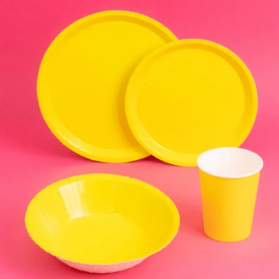100 platos redondos de papel de colores platos desechables para festivales y fiestas platos desechables, platos para tartas - 20,5 cm, varios colores disponibles