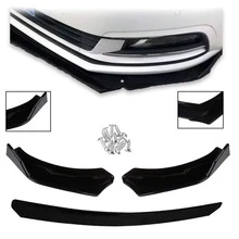 Vmingo Lip Splitter Delantero Universal Plástico Delantero Auto Deportivo Tuning - Arco Negro Piano - Ver 1