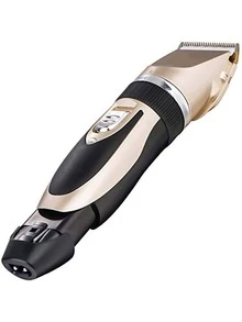 Eléctrico Cortadora De Mascotas, Eléctrico Clipper Con 4 Peine Ajustable, 4 Herramientas de Belleza, Kit Eléctrico Clipper para Mascotas Multifuncional, Para Perros, Gatos, Mascotas, Maquina para Cortar Pelo de Perro, Rasuradora para Perro, Cortapelo Eléctrico para Perros y Gatos, Eléctrico, 4 Peines Ajustables, 4 Herramientas de Belleza, Lavable, Reducción de Ruido - Dorado - Ver 3