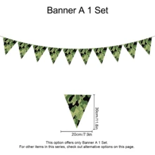 Army Party Decoration, Camo Birthday Party Decorations, Party Decorations, Army Birthday Party Decorations, Army Plastic Tablecloth, Camo Green And Brown Balloons, Camo Flag Pennant Banner, Millitary Party Accessories - Camouflage Party Set - View 5