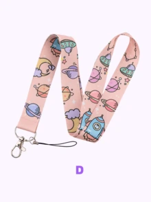 1条卡通星球设计挂绳 - 韩流明星卡套挂绳，月亮主题，完美适用于返校季、手机挂绳、游戏机挂绳、相机挂绳、文件挂绳、门禁卡、交通卡、工作许可证、场地证明、演唱会、鸡尾酒会等场合。是送给男朋友、女朋友、家人、医生、护士、派对礼物、手机装饰、圣诞礼物等的理想之选。汽车配件可爱哥特风Y2K包挂绳带证件套，汽车配件包饰，汽车配件教师姐妹礼物创意 - 彩色 - 查看 5