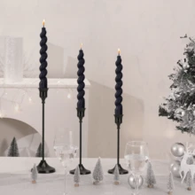 6pcs/3pcs Conical Metal Candle Holders Set, Electroplated Silver/Copper Tone In Multiple Colors, Suitable For Home, Restaurant, Holiday Party, Wedding, Does Not Include Candles - Silver - View 11