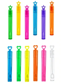 24/48pcs Mini Cute Bubble Wands, Mini Bubble Sticks, Birthday Party Favors, School Rewards, Wedding Guest Gifts, Pinata Fillers, Random Colors, No Bubble Solution Included