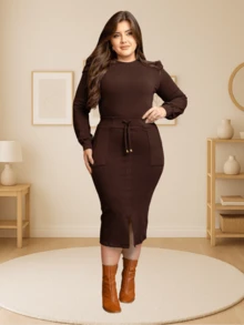 Women's Long Sleeve Blouse Skirt Set Sweatshirt Evangelical Fashion Winter Cold