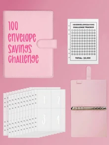 100pcs Challenge Card Envelopes, Money Saving Binder With Pre-Numbered Pockets, Suitable For Travel Organizer, Cosmetic Bags, Make-Up Pouch, Vacation Storage, Large Capacity Cosmetic Organizer, Makeup Box,Boho Vibes