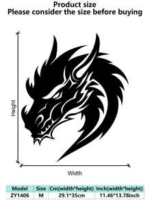 Ferocious Black Metal Dragon Wall Decor - Detailed Mythical Creature Sculpture, Suitable For Indoor/Outdoor Decoration, Fantasy-Style Garden Or Home Decor, Durable And Easy To Clean, Outdoor Wall Decoration | Mystical Decoration | Metal Finish, Dragon Decor