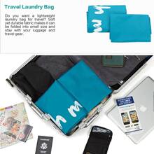 Wäschebeutel, große blaue Schmutzwäsche, Kleideraufbewahrungstasche, Reisetasche, geeignet für Reisen, Aufbewahrung von Schmutzwäsche, Badezimmer, Waschmaschine, Waschraum, geeignet für Damen und Herren