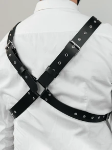 Herren Leder Brustgeschirr, Herren Geschirr Leder, Leder Hosenträger für Herren, Halloween Kostüme, Sexy und Kostümzubehör für Herren