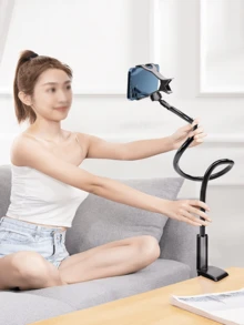 Slouchy手机支架桌面床头创意通用手机旋转螺旋支架床头床边桌面躺着看剧宿舍通用好物Nan360°旋转