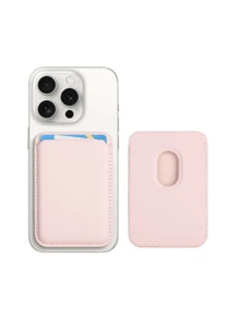 Magnetic Wallet Phone Card Holder, With MagMag Wallet Accessories, Compatible With IPhone 16/15/14/13/12 Pro/Pro Max/Plus/Mini Series Phone Cases, Women's Wallet, Mini Wallet, Handbag, MagWallet Card Holder, Magsafe Wallet - Baby Pink - View 4
