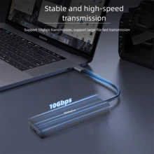 Lenovo 联想 K02 USB 3.0 外置 SSD 硬盘盒，适用于 M.2 NVMe 硬盘，兼容笔记本电脑和台式机 - 銀色 - 查看 2