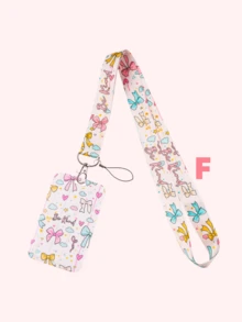 2件套蝴蝶结证件卡套（卡片+挂绳） - 樱桃和郁金香蝴蝶结设计，非常适合学校、公交卡、工作证、返校必备品、教师和学生礼物、汽车配件、可爱哥特风Y2K包包配件、带证件卡套的挂绳、汽车配件、包包挂饰、圣诞节汽车朋友姐妹礼物创意