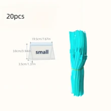 10/15/20/45个拉链储物袋，可重复密封的水果、谷物、蔬菜和肉类袋，厨房整理和储物，厨房用品，家居装饰，派对和圣诞节储物 - 彩色 - 查看 15