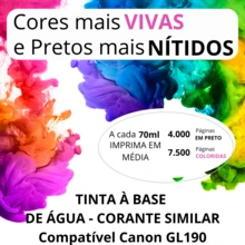 1 Tinta Preta Compatível Canon GL190