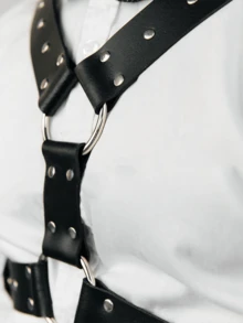 Herren Leder Brustgeschirr, Herren Geschirr Leder, Leder Hosenträger für Herren, Halloween Kostüme, Sexy und Kostümzubehör für Herren