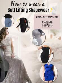 Women's Hollow Butt Enhancement Shorts, Tummy Control And Butt Enhancement-All Season Wear - 黑色 - 查看 3