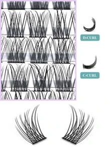 Sanishi Lashes 144 Cluster False Eyelashes, DIY Self-Extensions, DIY At Home - 黑色 - 查看 4
