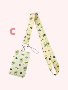 2件套蝴蝶结证件卡套（卡片+挂绳） - 樱桃和郁金香蝴蝶结设计，非常适合学校、公交卡、工作证、返校必备品、教师和学生礼物、汽车配件、可爱哥特风Y2K包包配件、带证件卡套的挂绳、汽车配件、包包挂饰、圣诞节汽车朋友姐妹礼物创意