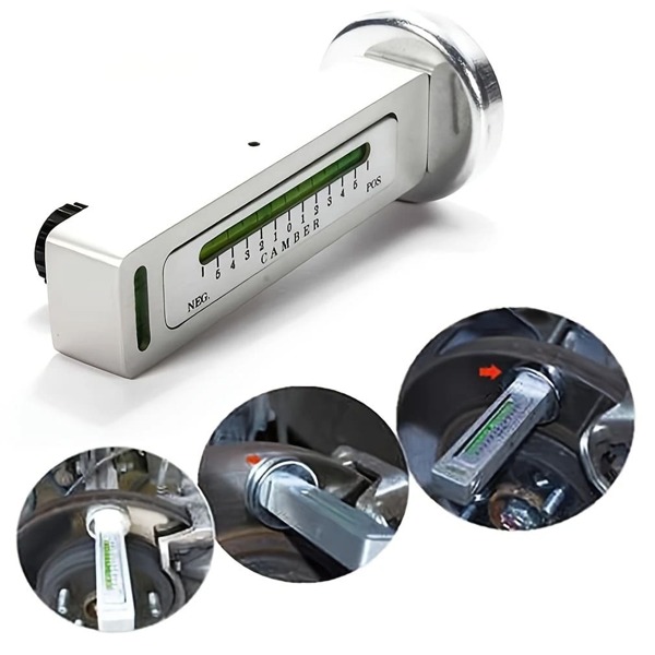 Ferramenta auxiliar de ajuste de inclinômetro de nível automotivo - adequada para reparo de pneus de carros, caminhões e trailers, calibração de ângulo de inclinação e ângulo de direção, fácil de usar sem montagem, aplicável a manutenção de veículos/mecânicos profissionais/entusiastas de bricolage